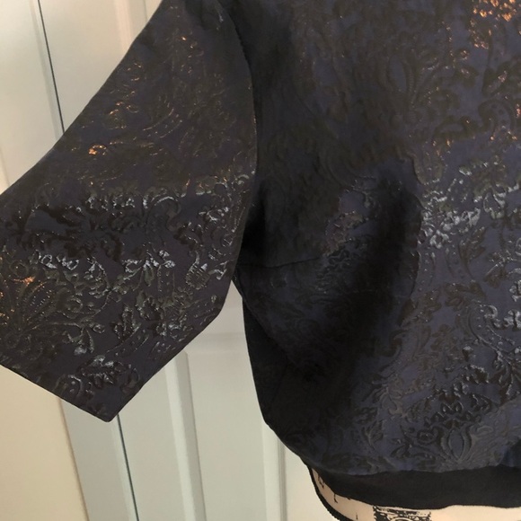 Simply Vera Vera Wang blue & black top - Picture 3 of 8